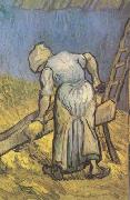 Vincent Van Gogh Peasant Woman Cutting Straw (nn04) Spain oil painting artist